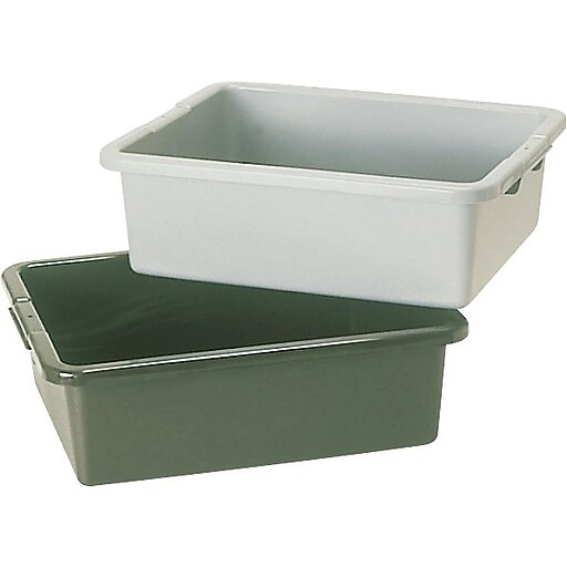 Rubbermaid® Bus/Utility Boxes, 5 x 20 x15" (FG334900GRAY) at Staples
