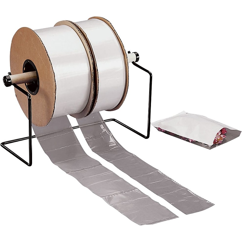 3" x 4" Layflat Poly Bags, Bags on a Roll, 1.5 Mil, Clear, 4000/Roll (2612) image 1