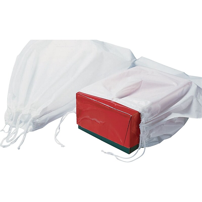 12"W x 16"L Drawstring Poly Bag, 2.0 Mil, 100/Carton (19-1216-9) image 1