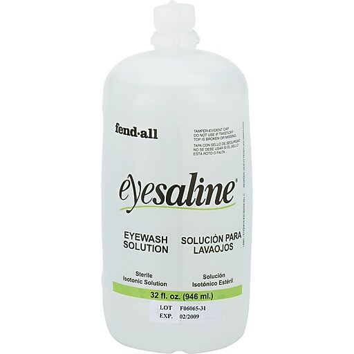 Fendall Sperian Saline Eye Wash Bottle Refill, 32 oz. Staples