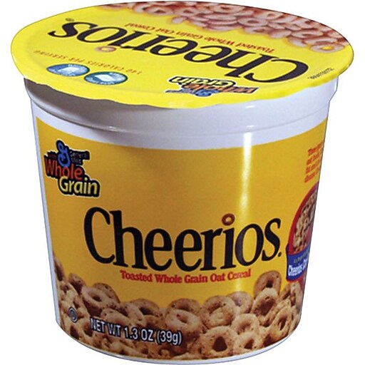Cheerios® Breakfast Cereal, Original, 1.83 oz. Cups, 6 Cups/Box Staples