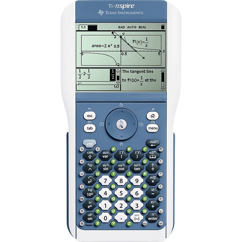 Texas Instruments TI-Nspire Graphing Calculator, Blue/Silver (TI-NSPIRE) image 1