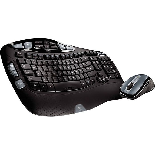 Logitech MK550 Wireless Desktop Wave Keyboard and Laser Mouse Combo ...