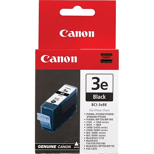Canon 3e Black Standard Yield Ink Cartridge (4479A249AB)