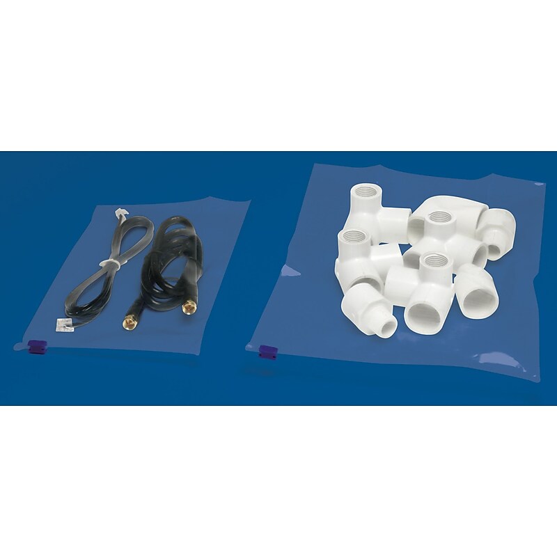 7" x 10" Reclosable Poly Bags, 3 Mil, Clear, 250/Carton (4073) image 1