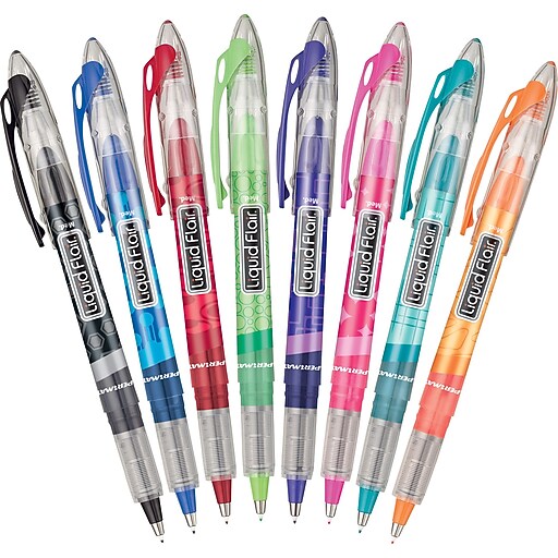 Paper Mate® Liquid Flair® Porous Point Pen, Medium Point, Assorted, 8