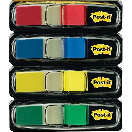 Postit® Flags, Assorted Colors, 1/2", 140 Flags/Pack (6834) Staples