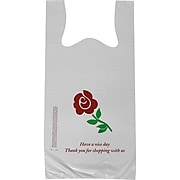 Pre-Printed T-shirt Bags, "Have a Nice Day" Rose