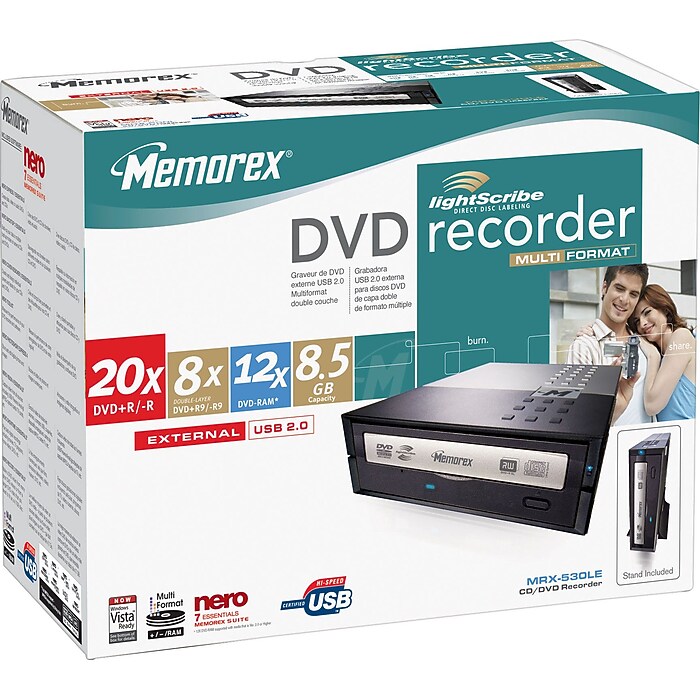 Memorex 20X External Double-Layer DVD Drive with LightScribe