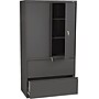 HON Brigade™ 800 Series Lateral File Cabinet with Storage, Letter/Legal, 2-Drawer, Black, 19 1/4"D~#|#~s0224604_sc7