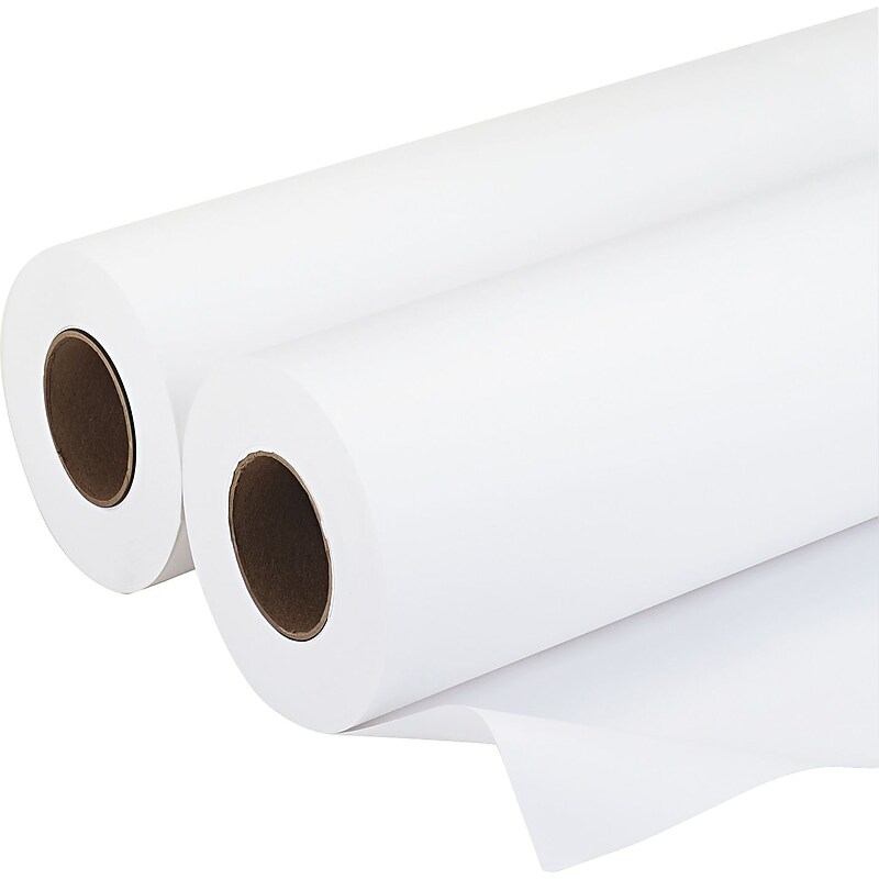 Perfection Amerigo Copy-20 Wide Format Bond Paper Roll, 18" x 500', Uncoated, 2/Carton (PMC09118) image 1