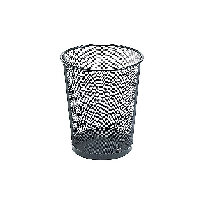 Rolodex Stainless Steel Trash Can with no Lid, Black, 4.5 gal