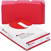 Universal File Folder, Legal Size, Red, 100/Box (UNV15303)