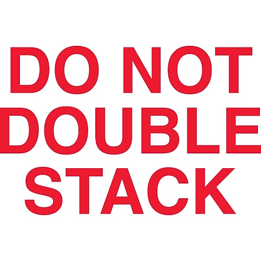 Red/White Do Not Double Stack 3 x 5" Labels 500/Roll 