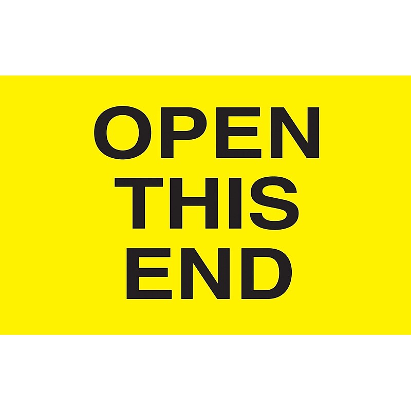 "Open This End" Labels, 5" x 3", 500/Rl image 1