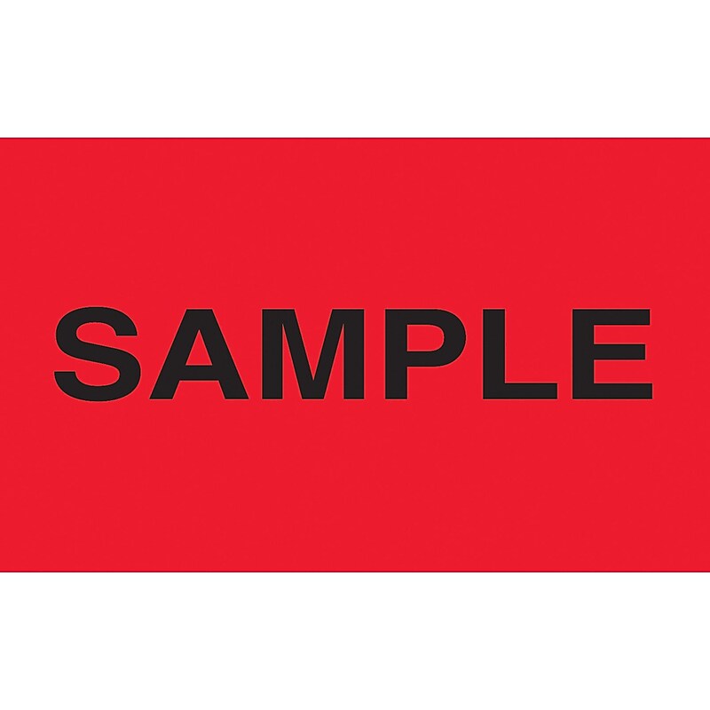 "Sample" Labels, Red/Black, 5" x 3", 500/Rl image 1