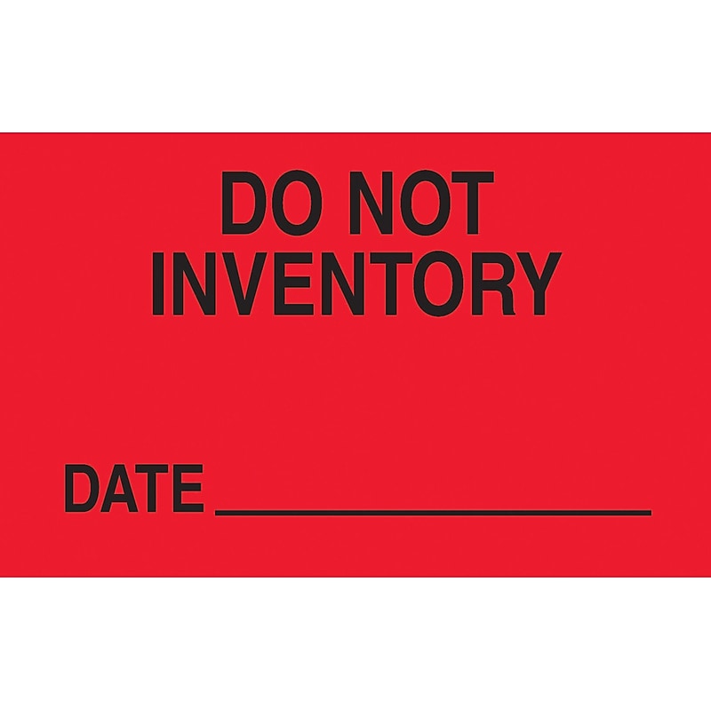 "Do Not Inventory Date" Labels, Red/Black, 5" x 3", 500/Rl image 1