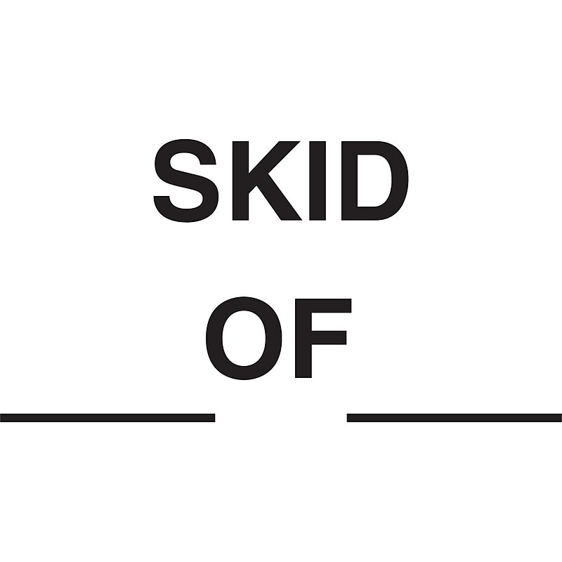 "Skid ____ of ____" Labels, White/Black, 5" x 3", 500/Rl image 1