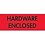 "Hardware Enclosed" Labels, Red/Black, 3" x 2", 500/Rl (DL3591)~#|#~s0227003_sc7