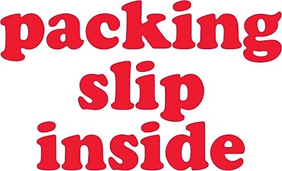 Staples® "Packing Slip Inside" Labels, White/Red, 5" x 3", 500/Rl
