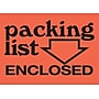 Staples® "Packing List Enclosed" Labels, Orange/Black, 4" x 3", 500/Rl~#|#~s0227042_sc7