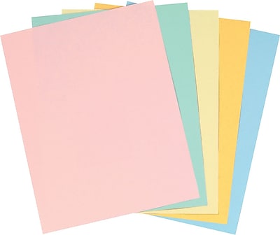 Staples Pastel Colored Copy Paper, 8 1/2" x 11", Assorted Colors, 400 ...