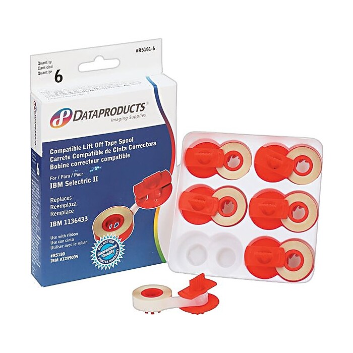 DataProducts Correction Tape, Black, 6/Box (R51816) | Staples