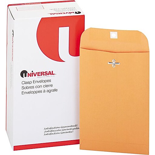 Staples Clasp Gummed Envelopes 100qty,6.5x9.5,#534990 