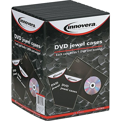 Shop Staples for Standard DVD Storage Case, Black, 10 Cases/Pk