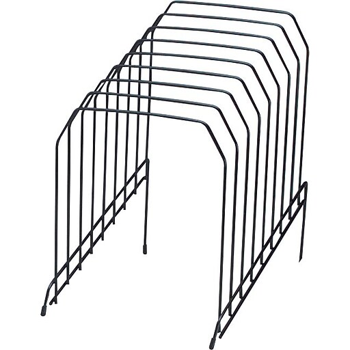 Staples® Metal Incline Desktop File Sorter, 8 Compartments, Black Staples