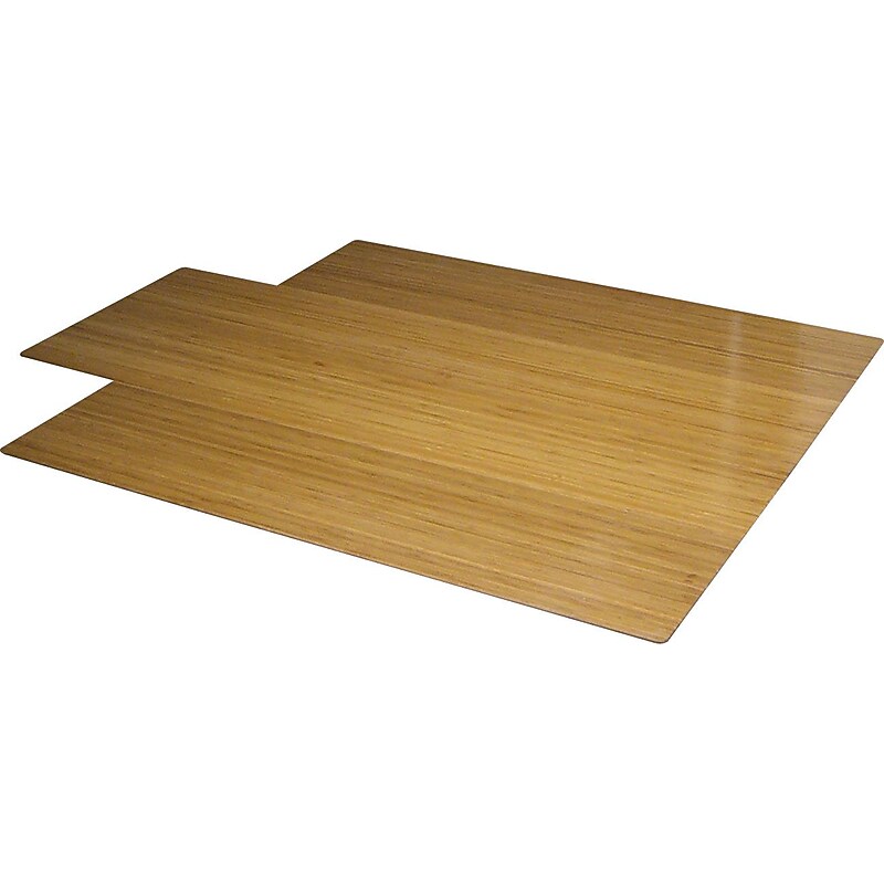 Staples® Roll Up Carpet & Hard Floor Chair Mat with Lip, 44" x 52", Low-Pile, Natural (PB0105ST) image 1