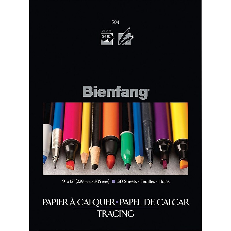 Bienfang Parchment Tracing Paper, 9" x 12" image 1