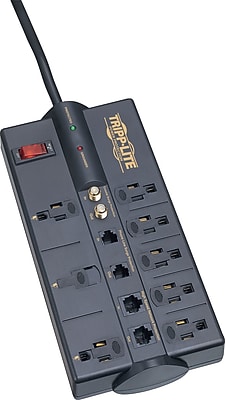 Tripp Lite 8 Outlet Surge Protector, 10′ Cord, 3240 Joules (TRPTLP810NET) Sansujyuku sansujyuku.com