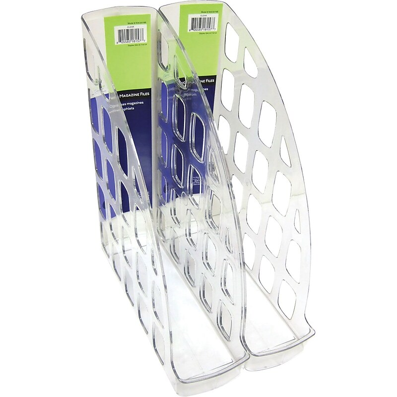 Silk Road Clear Plastic Magazine Files, 2 Pack image 1
