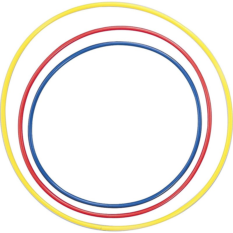 Champion Sports Plastic Hula Hoops, Assorted Colors, 30" Diameter, 12/Box (CSIH3SET) image 1