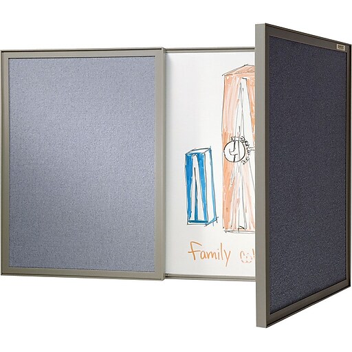 Shop Staples For Ghent Visuall Pc Whiteboard Cabinet With Fabric