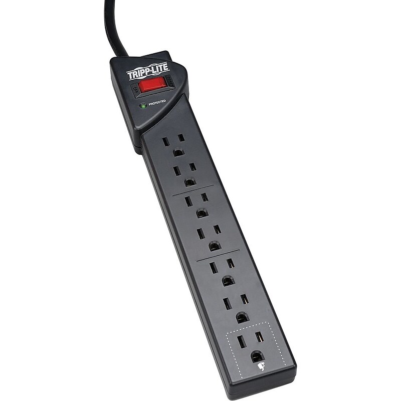 Tripp Lite 7 Outlet Surge Suppressor, 12' Cord, 1000 Joules (TLP712B) image 1