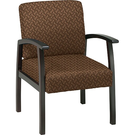 Office Star™ Custom Espresso Finish Wood Guest Chair, Nugget Staples