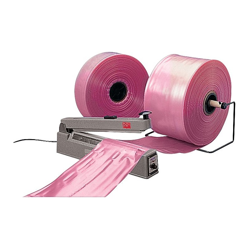 4 Mil. Poly Tubing, 2018" x 750', Pink (12535) image 1