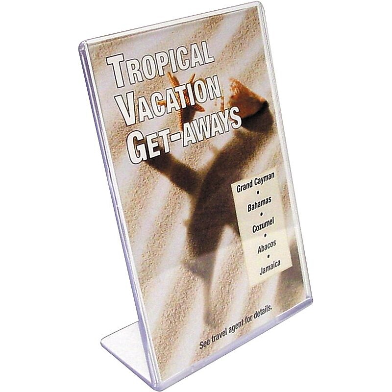Deflecto Superior Image Document Holder, 5" x 7", Vertical, Table Top, Clear Plastic (DEF590301) image 1