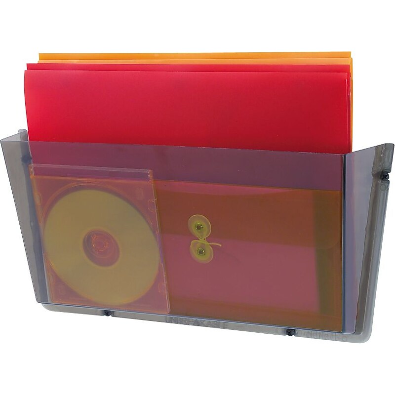 Deflecto Unbreakable Wall File Pocket, Legal, Smoke (DEF64302) image 1