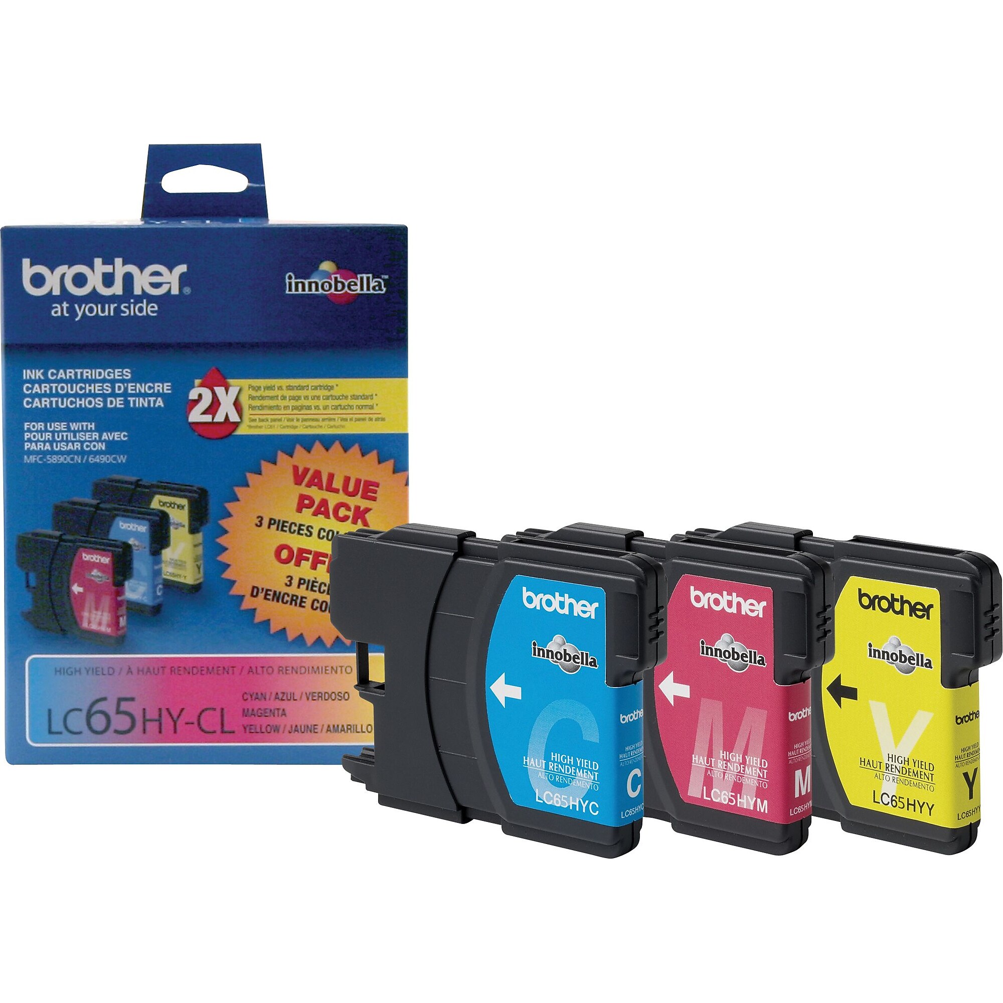 Brother LC653PKS Cyan/Magenta/Yellow High Yield Ink Cartridge,   3/Pack Sansujyuku sansujyuku.com