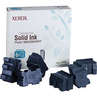 Xerox 108R00746 Cyan Standard Yield Ink Cartridge, 6/Pack