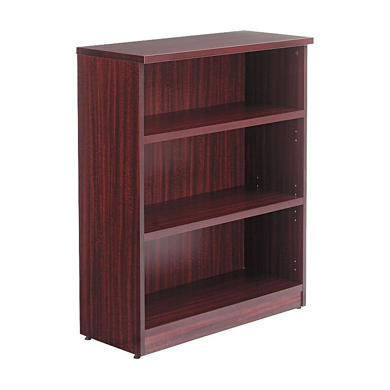Alera Valencia Series 3-Shelf 48"H Bookcase Storage System, Mahogany (VA634432MY) image 1
