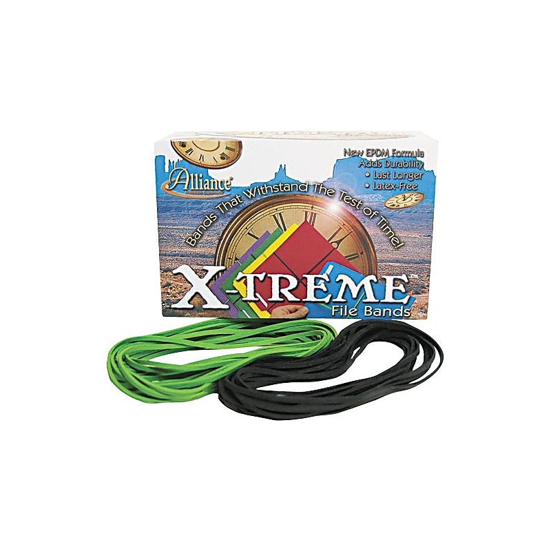 Alliance Rubber Company X-Treme EPDM Size #117B File Bands, 7" x 0.13", Non-Latex, Black, Approx. 175/Pack, 1 lb. Box (02004) image 1