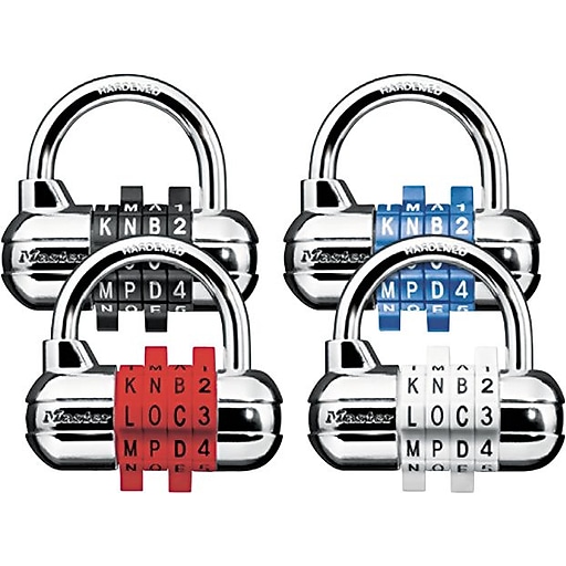 Master Lock Password Plus Combination Lock, Silver Staples