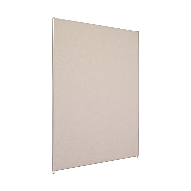 HON Verse Panel, 48"W x 72"H, Light Gray Finish, Gray Fabric (BSXP7248GYGY) image 1
