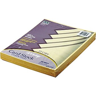 Array 65 lb. Cardstock Paper, 8.5" x 11", Ivory, 100 Sheets/Pack (101186)