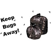 Stout by Envision 55 Gallon Insect Repellent Trash Bags, Low Density, 2 Mil, Black, 65 Bags/Box (STOP3752K20)