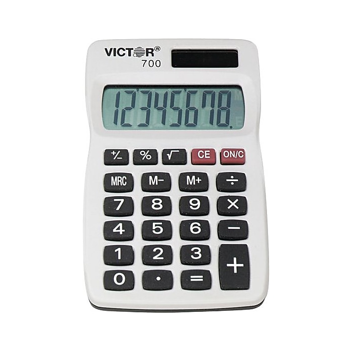 Victor 700 8-Digit Pocket Calculator, Off White | Staples